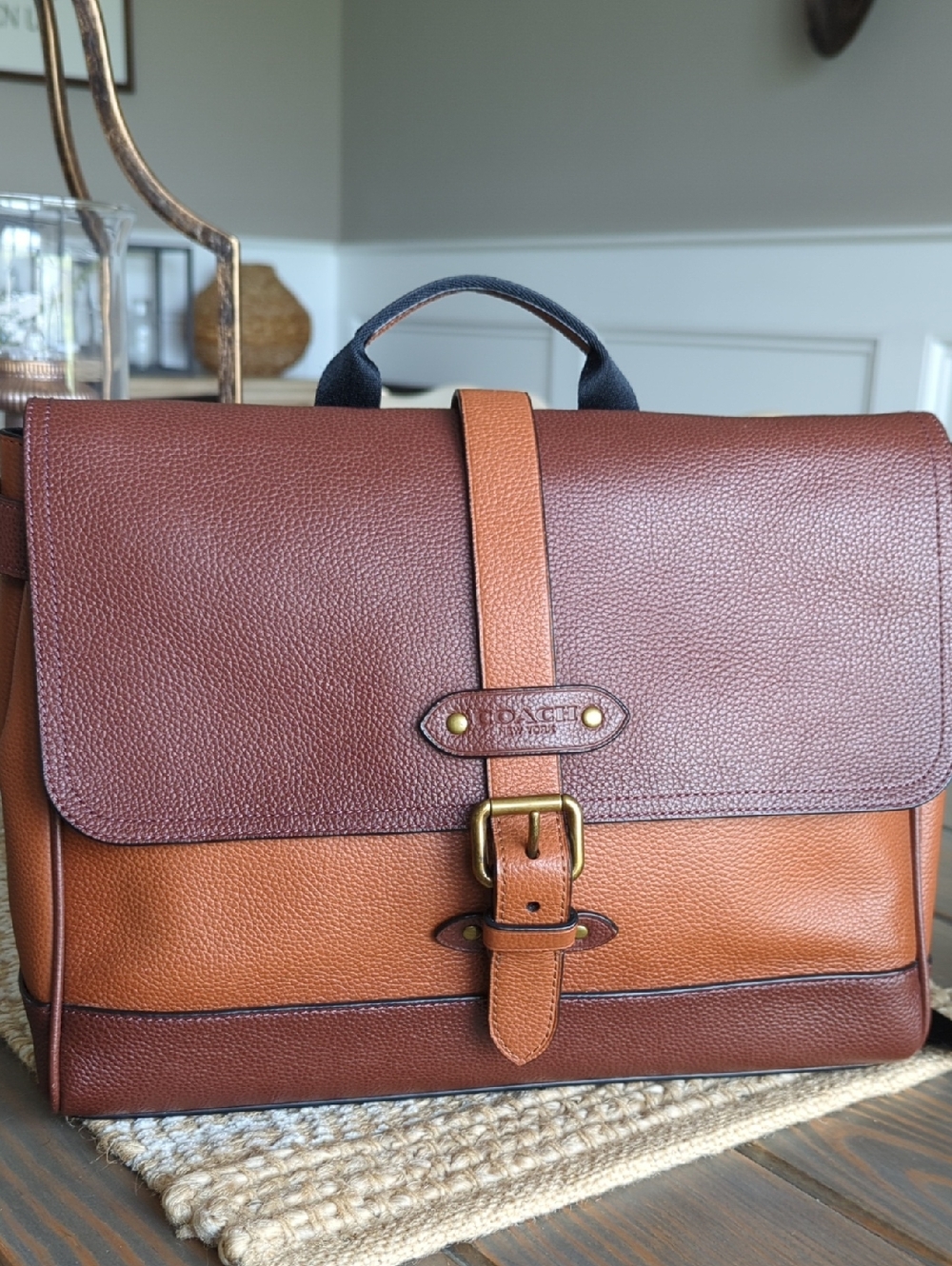 Like New Coach Hudson Small Messenger in Colorblock